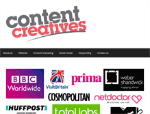 Tablet Screenshot of content-creatives.co.uk